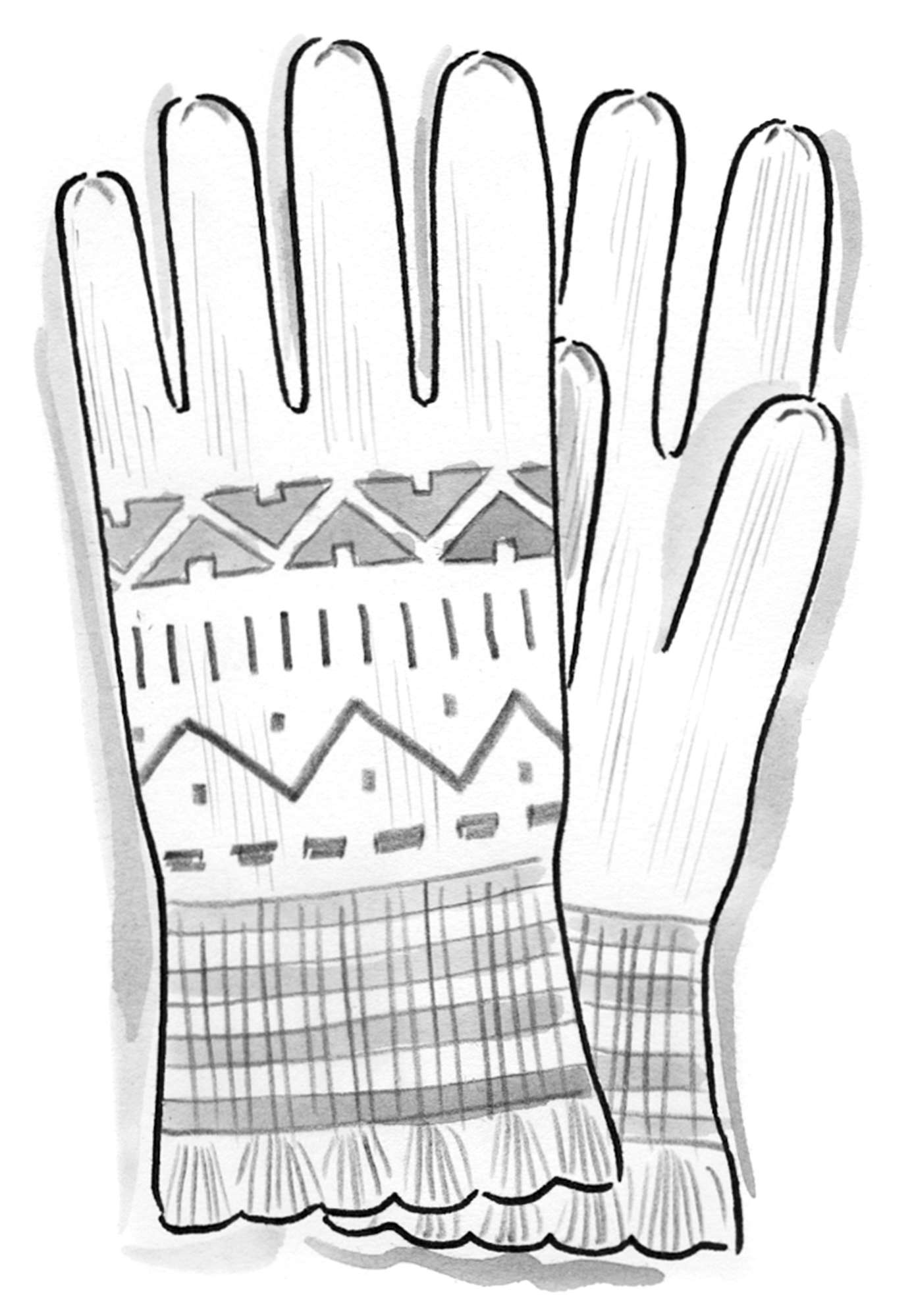 Handschoenen  Strikk  van wol/hennep/gerecycled katoen