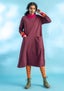 “Stella” jersey dress in organic cotton/spandex aubergine thumbnail