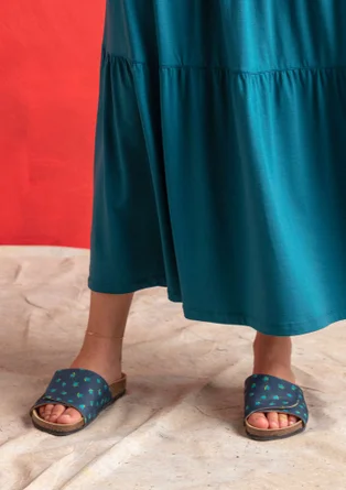 Sandaler «Amber» i digitaltrykt stoff - indigo
