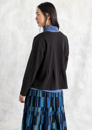Tricot vest van biologisch katoen - zwart
