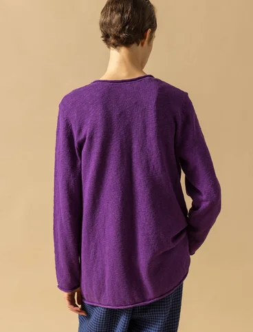 “Abby” favourite sweater in organic/recycled cotton - plommon