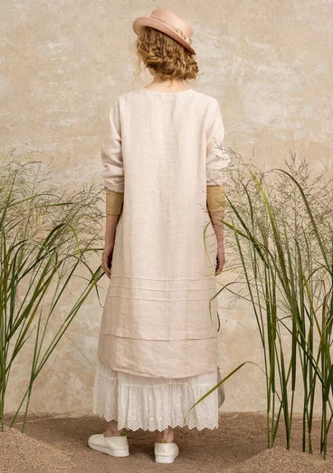 Woven linen dress - natural