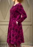 “Selma” velour dress in organic cotton/recycled polyester (grape XXL)
