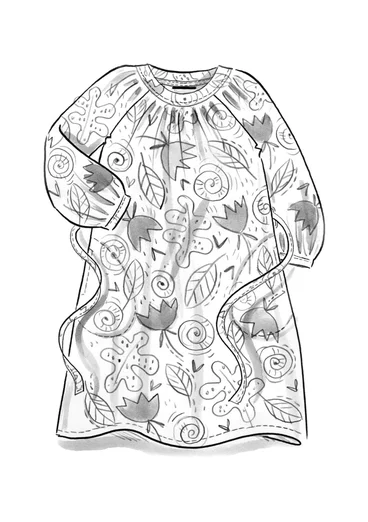 Robe "Krita" en tissu de coton biologique - noir