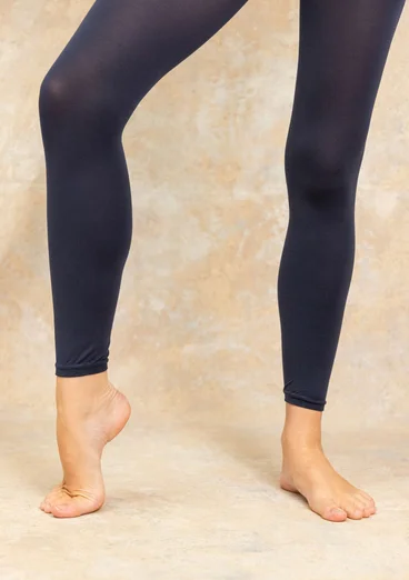 Solid-colour leggings in recycled polyamide - ink blue