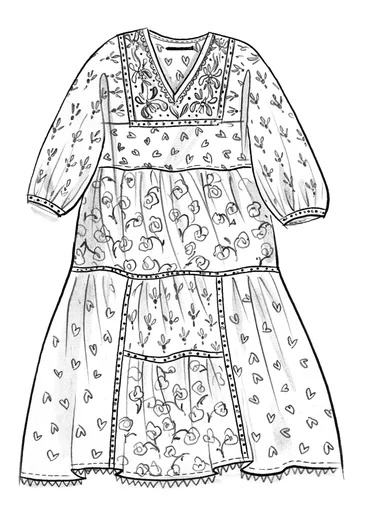 Klänning "Melodie" i ekologisk bomull - svart