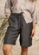 Woven linen shorts (black S)
