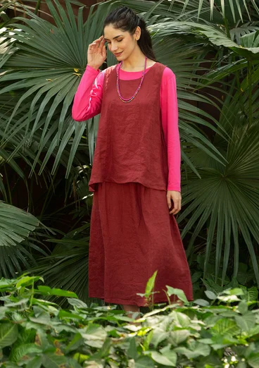 Jupe en lin tissé - rooibos