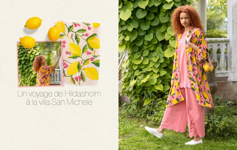 “Limone” woven viscose kimono