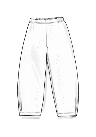 “Nootka” organic cotton/recycled polyester velour trousers - black