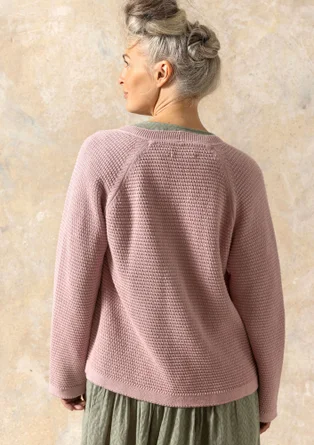 Recycled cotton cardigan - pink sand