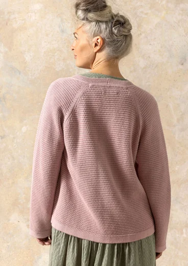 Recycled cotton cardigan - pink sand