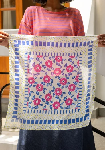 Foulard "Sophie" en coton biologique - bleu brillant