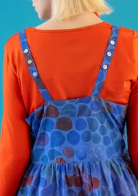 “Antoinette” woven dress in organic cotton - sapphire blue