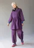 Cotton/linen harem trousers (storm purple XXL)