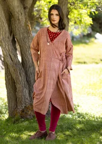 “Rose hip” woven organic cotton dress - henna