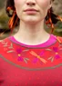 “Maria” organic/recycled cotton sweater (pomegranate M)