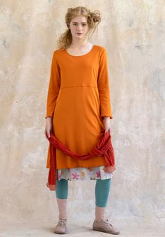 Organic cotton jersey dress - masala