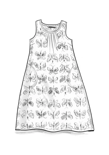 Robe "Fjäril" en coton biologique - plumes