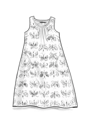 “Fjäril” dress in organic cotton - feather