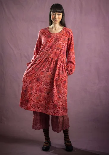 Gemustertes Kleid „Ada“ aus Bio-Baumwolle/Modal - ziegel