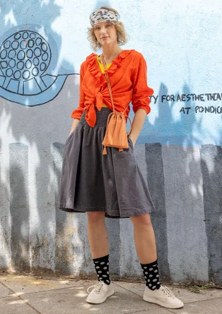 “Amelie” woven organic cotton blouse - chilli