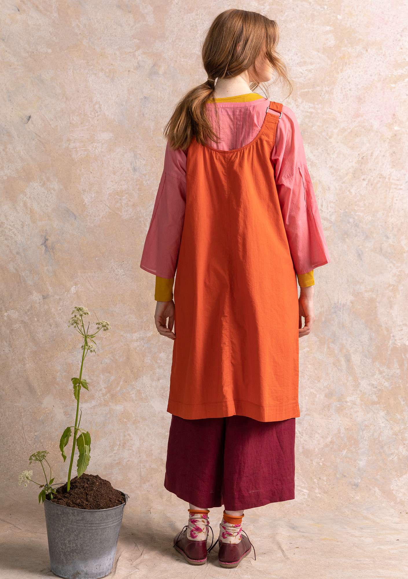 Balalaika-Kleid „Amber“ aus Öko-Baumwolle/Leinen chili thumbnail