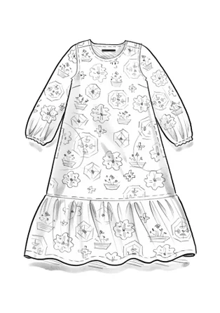 Webkleid „Poesi“ aus Bio-Baumwolle - dunkeljaspis