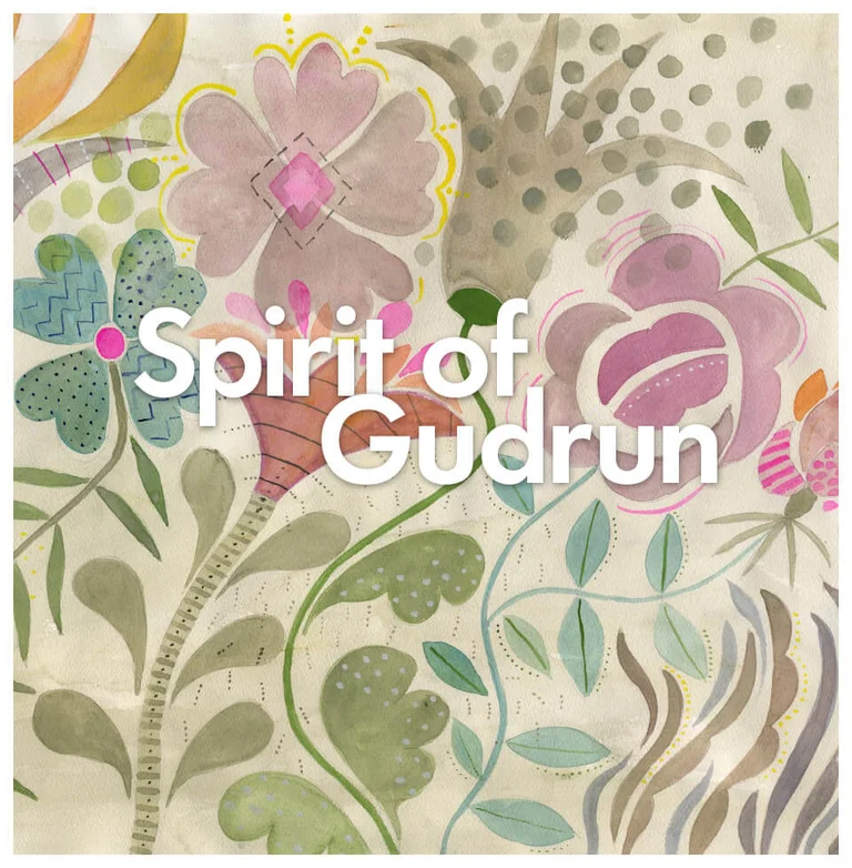Un collage avec des images du magazine Spirit of Gudrun. 