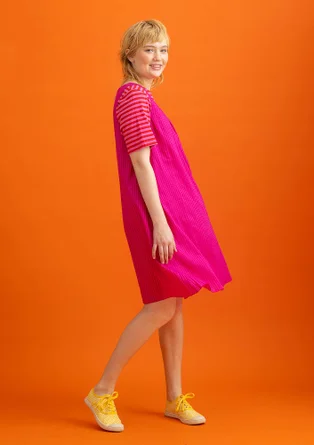 Kleid aus Baumwolle/Modal/Viskose-Gewebe - cerise