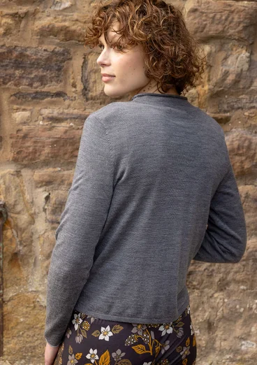 Feinstrick-Pullover aus zarter Wolle - aschgrau