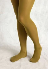 Effen panty van gerecycled polyamide - donkerolijf