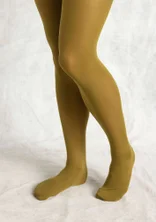 Einfarbige Strumpfhose aus Recycling-Polyamid - dunkelolive