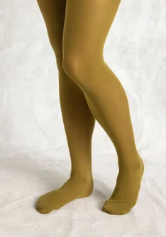 Einfarbige Strumpfhose aus Recycling-Polyamid - dunkelolive