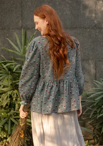 Bluse „Tristan“ aus Bio-Baumwolle - grafit