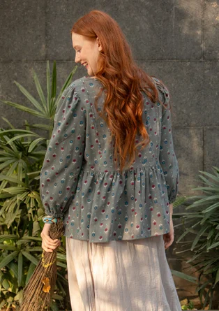 “Tristan” organic cotton blouse - graphite