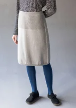 Feinstrickrock „Sylvi“ aus Bio-Baumwolle/Wolle - grau-melange