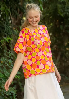 Top "Pop" en coton biologique - phlox