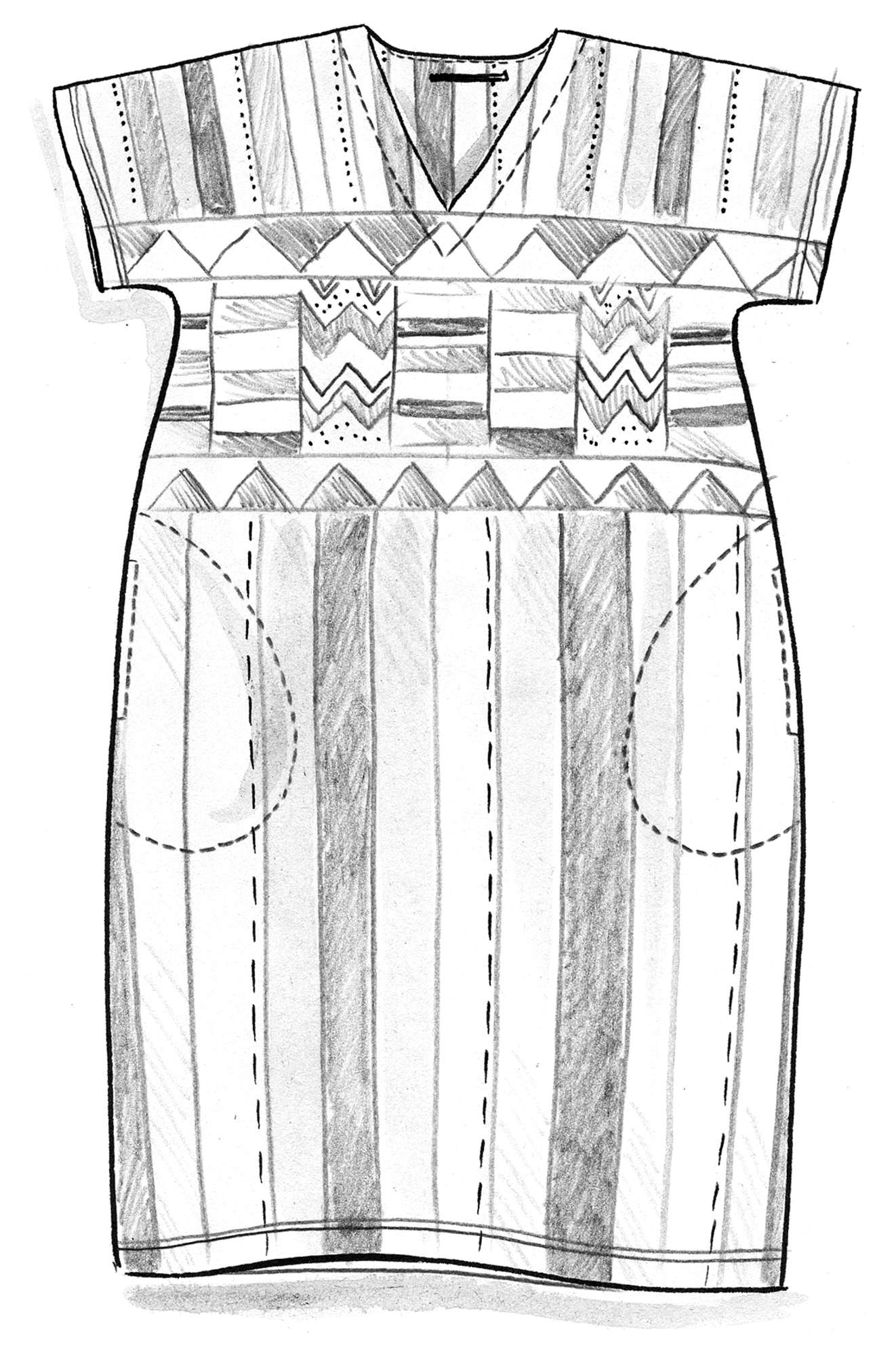 “Antigua” woven linen dress