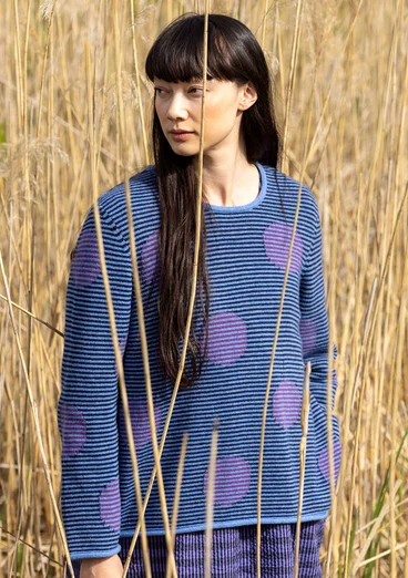 Trøje "Windy" i lammeuldsmiks - mørk indigo