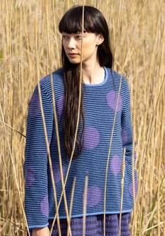 Pull "Windy" en laine d'agneau mélangée - indigo foncé