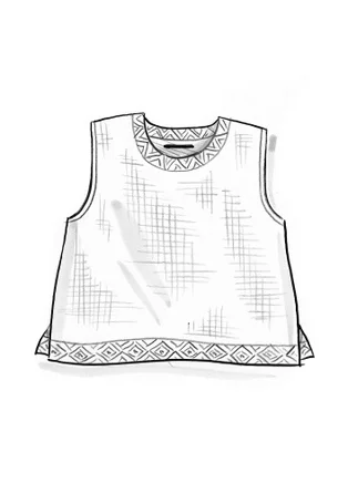 Pull sans manches "Helena" en maille de laine d'agneau mélangée - chou rouge/chiné