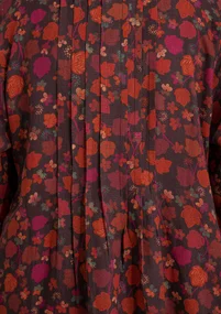 Kleid „Linnea“ aus Hanfgewebe - aubergine
