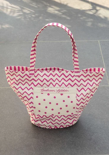 “Travel” organic cotton bag - pink begonia