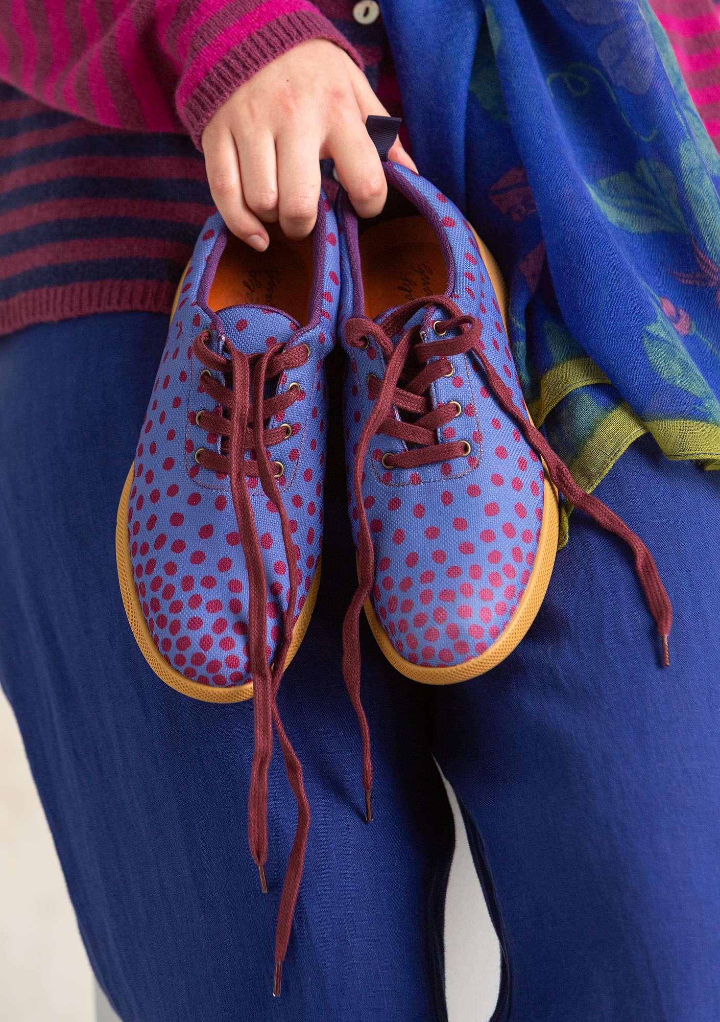 Sneakers  Juno  van gerecycled polyester hemelsblauw thumbnail