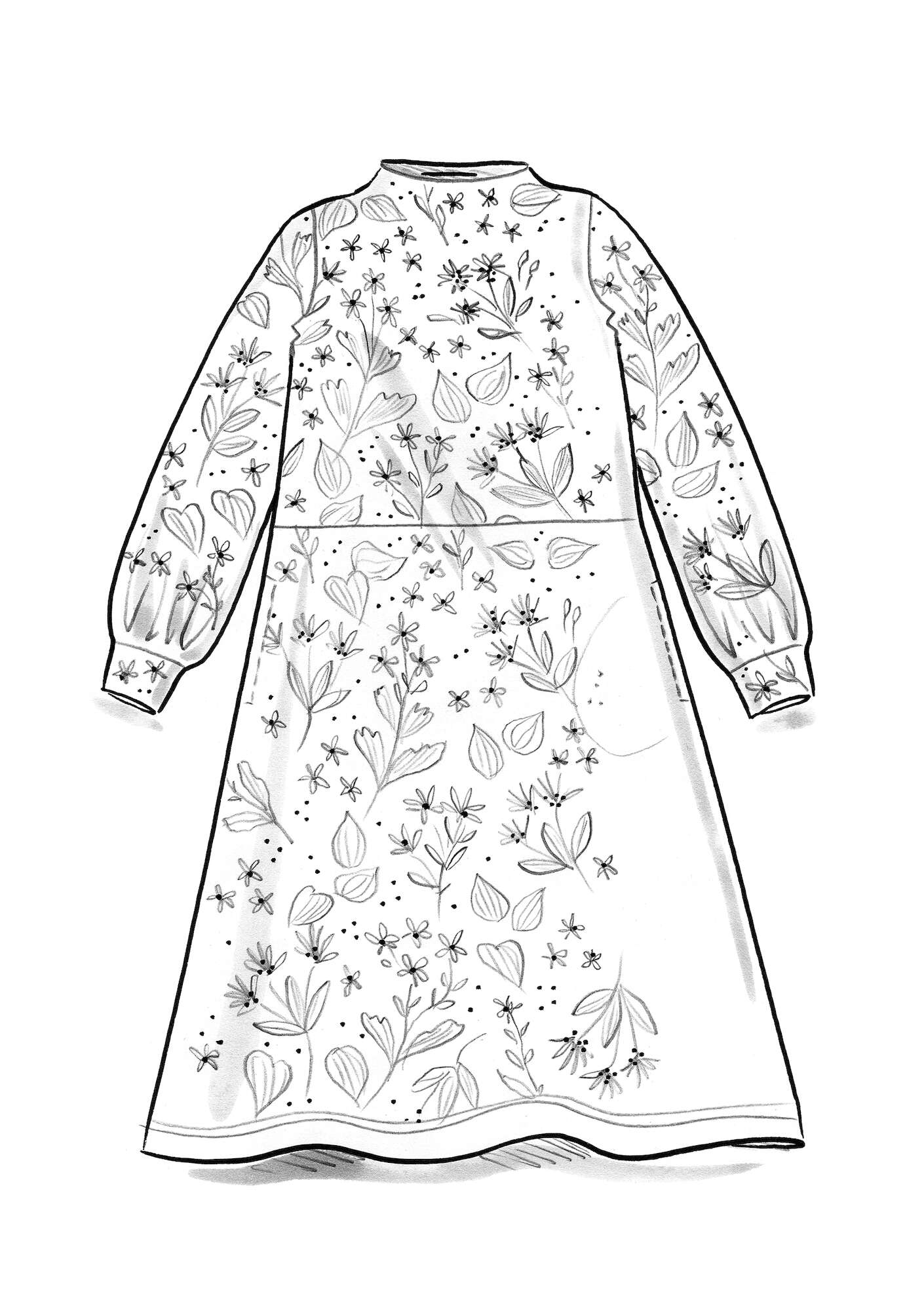 Tricot jurk  Bloom  van lyocell/elastaan cochenille