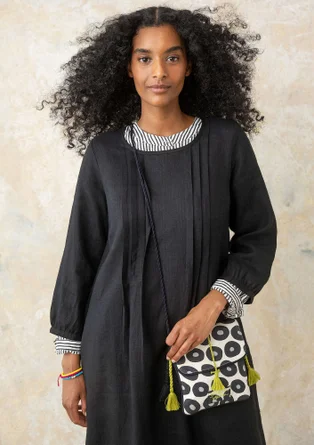 Kleid „Lillian“ aus Leinengewebe - schwarz