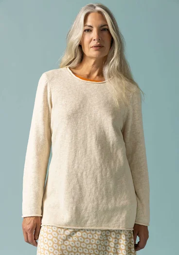 Favoriete trui "Abby" van biologisch/gerecycled katoen - ongekleurd