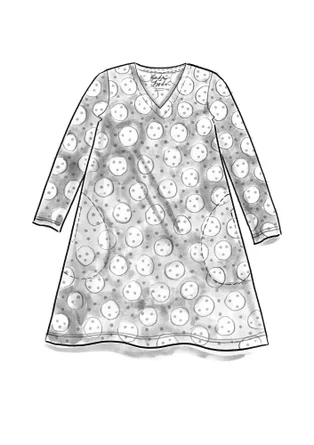 “Oriana” organic cotton/modal jersey tunic - black/patterned