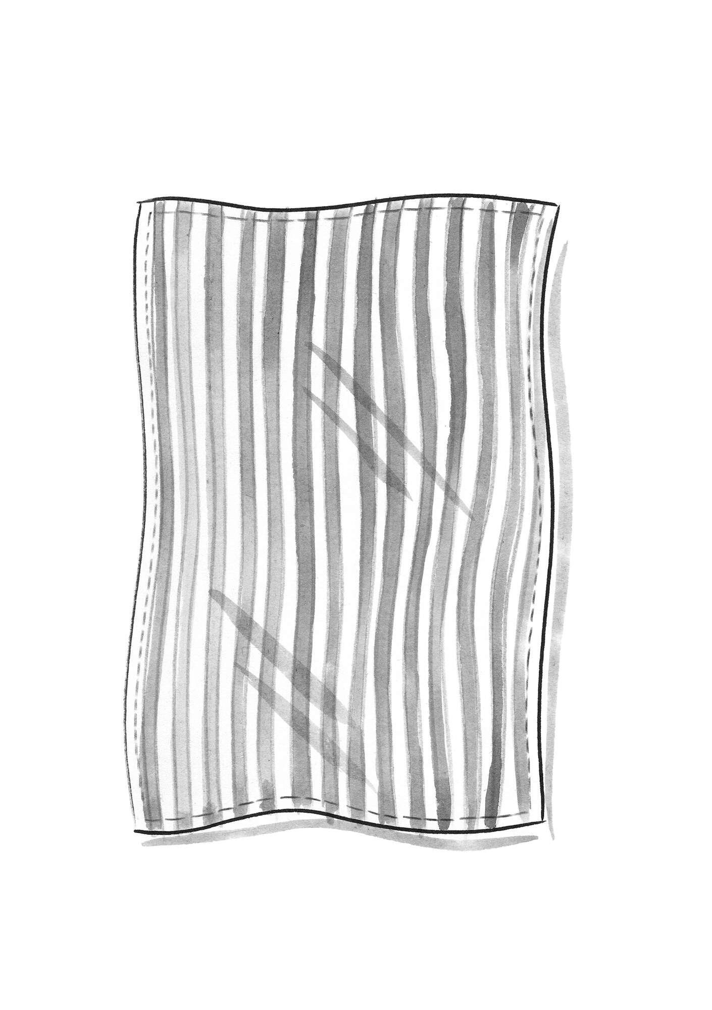 “Långrand” organic cotton tablecloth black